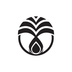 palm oil logo icon, vector illustration design