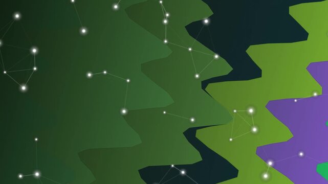 Animated Fireflies in Green Background.