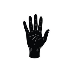 Obraz premium Open Hand Gesture Vector Icon - Isolated on White Background