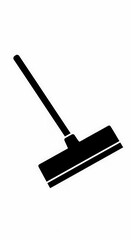Broom icon cleaning tool symbol.