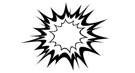 Abstract comic book style explosion burst shockwave graphic on isolated white background. © ZAENAL