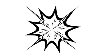 Obraz premium A minimalist vector illustration featuring a black and white star shape designed as a shiny decorative icon or award symbol for modern Christmas art