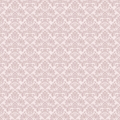 Fototapeta premium Vintage floral damask seamless pattern, elegant damask pattern vector wallpaper, classic damask pattern vector for Wallpaper, Fabric, Branding, Packaging, Invitations, Wedding, luxury design.