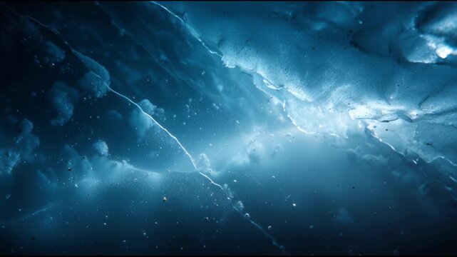 Glowing Cracked Ice Surface Cinematic Motion Background
