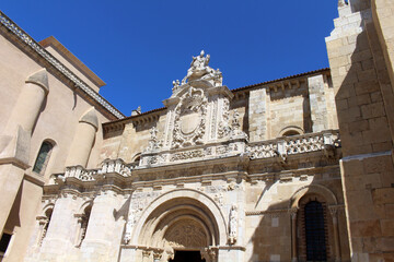 Fototapeta premium Exterior of Real Colegiata de San Isidoro in July 2024 Romanesque basilica