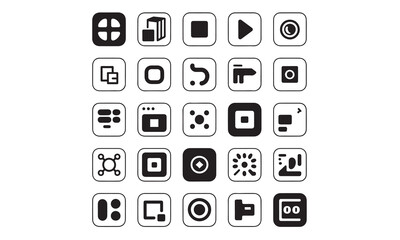 A minimalist black and white illustration of a icon design with a creative twist. 