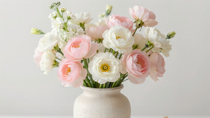 Obraz premium A bouquet of flowers in a vase on a table