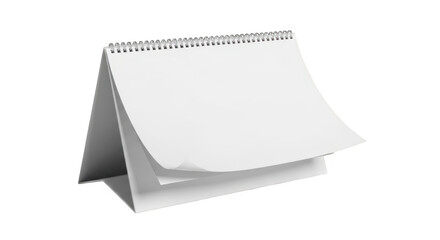 White tri-fold presentation folder standing upright on a flat surface © Ismail