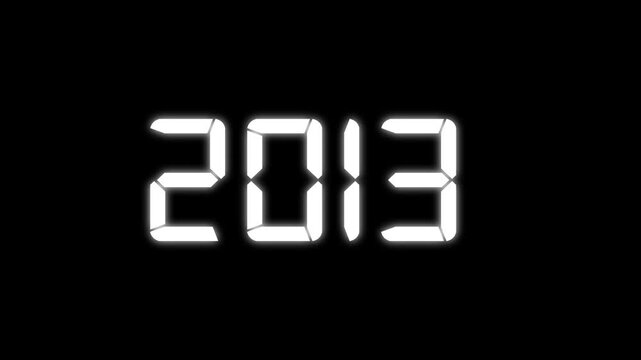 Count Up New Year Animation from 1990 to 2046. 2000 to 2045 year simple countdown animation. Background Number Progress.