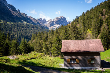 mountain hut in the mountains