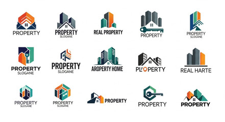 Collection of Real Estate Logos and Icons.