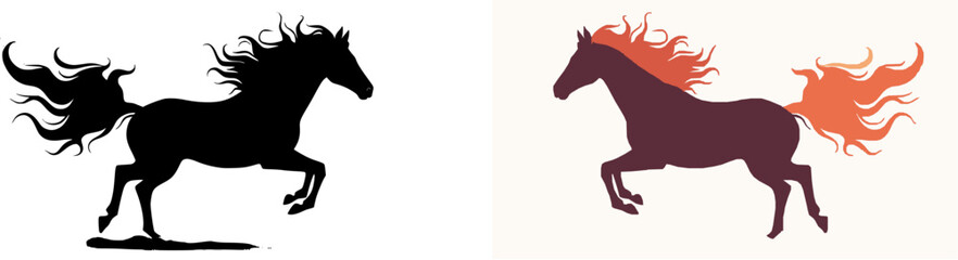 vector illustration of a horse