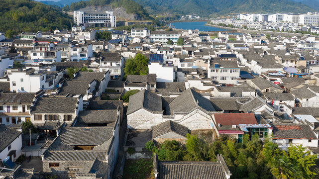 Renli Ancient Village Aerial View, Jixi Anhui China