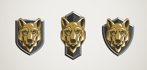 Alpha wolf illustration symbolizing leadership set, dominance and authority, expressing confidence, control and the strength of a natural leader within hierarchy.