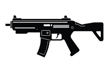 steyr m9 a1 silhouette line art vector illustration