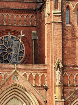 Shanghai Xujiahui Church Gothic Brick Facade Detail