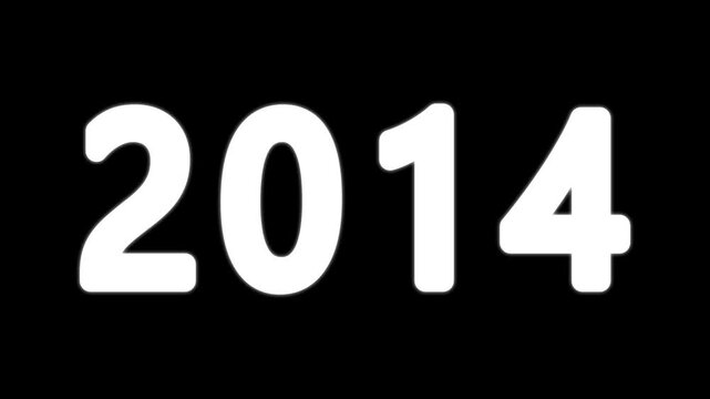 2000 to 2028 year simple countdown animation. Simple Count up new year from 2000 to 2028 animation black background.