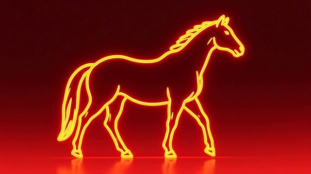 NeonHorseArtonCrimsonGradient