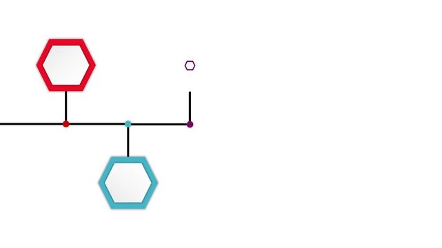 Modern Animated Hexagon Timeline Infographic for Business Presentations and Data Visualization