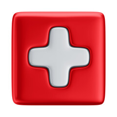 Obraz premium 3D Element - Pharmacy Medical Add Logo Symbol with Transparent Background