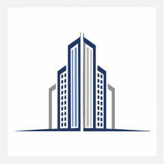 Obraz premium Modern Skyscrapers Abstracted With Sleek Geometric Design