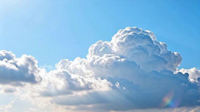 Cumulus clouds in blue sky