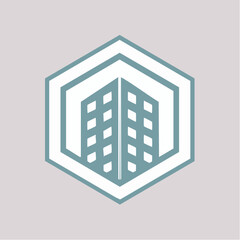 Modern Architecture Geometric Building Abstract Design Logo Icon