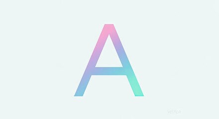 Gradient letter a on white background vector illustration