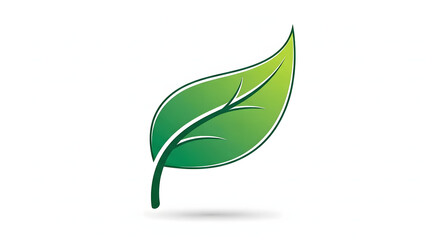 Fototapeta premium A green leaf illustration with gradient effect showcasing nature's beauty from a close-up viewpoint