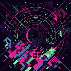 Obraz premium abstract technology background vector illustration