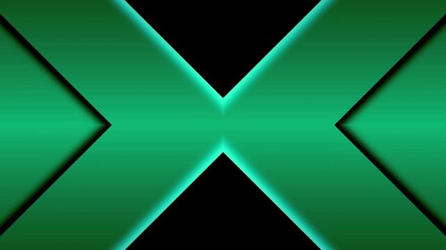 Smooth green geometric transition shapes moving across screen, modern elements, isolated on transparent alpha channel background for video editing and corporate presentations