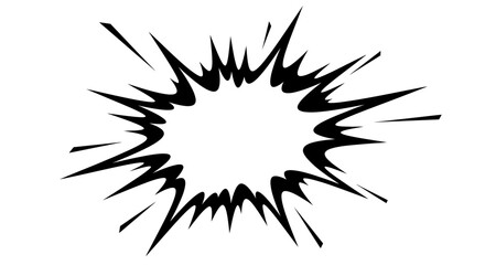 Comic Style Explosion Burst Speech Bubble Graphic Element on Isolated White Background © Slamet