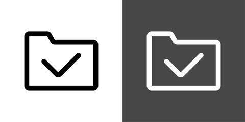 シンプルなフォルダアイコン　チェック　保存