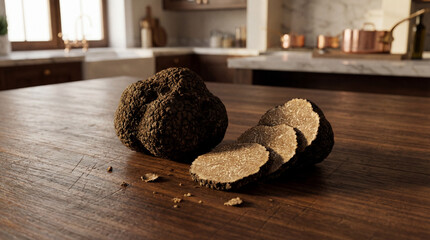 Sliced Black Truffles Kitchen.