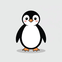 Obraz premium adorable penguin illustration isolated on neutral background