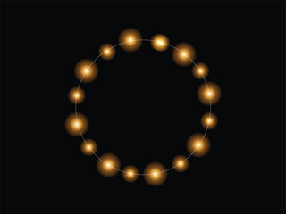 Glowing circle of light on a dark background
