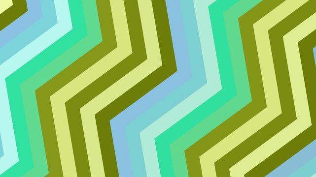 Abstract Blue and Green Geometric Zigzag Chevron Pattern
