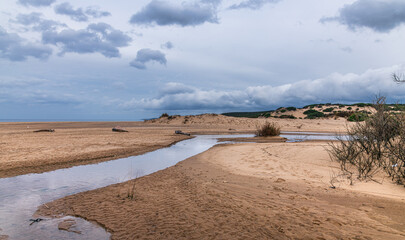Costa Verde Beach and Dunes on the central-western coast of Sardinia, Italy