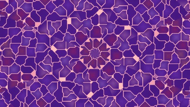 Purple Geometric Mosaic Kaleidoscope Background