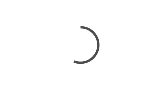 Simple white animated loading spinner on transparent background.Waiting for download