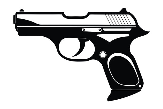 ruger lcp silhouette line art vector illustration