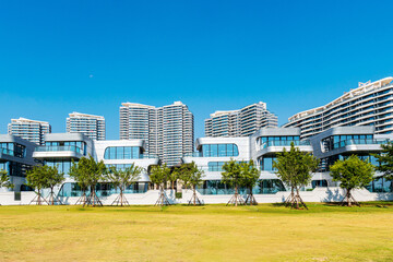 Modern Waterfront Development with Residential Towers and Contemporary Architecture © QuachVan