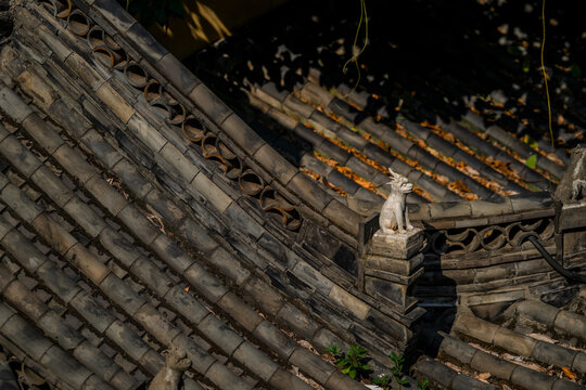 Ancient Temple Roof Detail, Yuzhong District, Chongqing