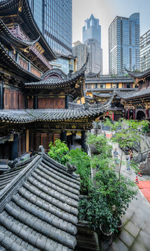 Luohan Temple Courtyard, Yuzhong District Chongqing - Ancient Architecture Meets Modern City