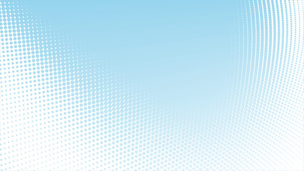 Elegant light blue halftone dots gradient background for modern designs