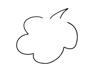 ペンの手書き吹き出し_黒