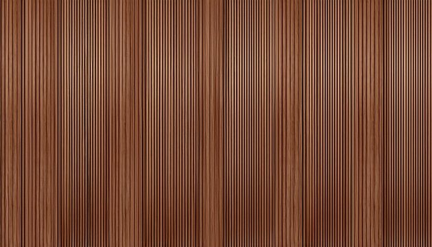 seamless wall panel pattern slim vertical slats in medium brown wood with natural fluted texture modern interior background for home office decorative accent wall or acoustic panel design