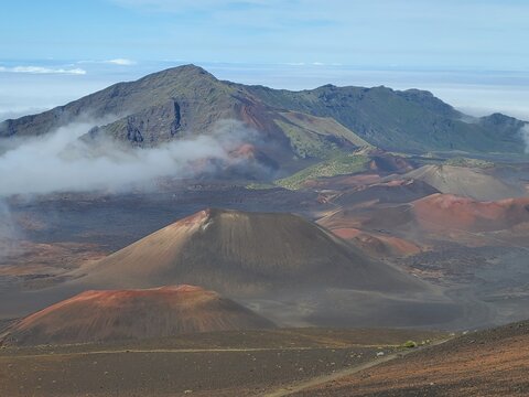 Cinder Cones in the Haleakala Crater in Maui, Hawaii