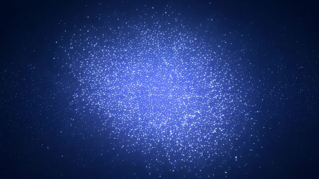 Glowing particles floating in dark space, sparse and dense density abstract background 4K