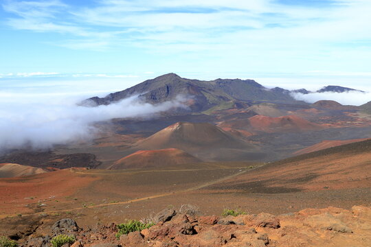 Cinder Cones in the Haleakala Crater in Maui, Hawaii